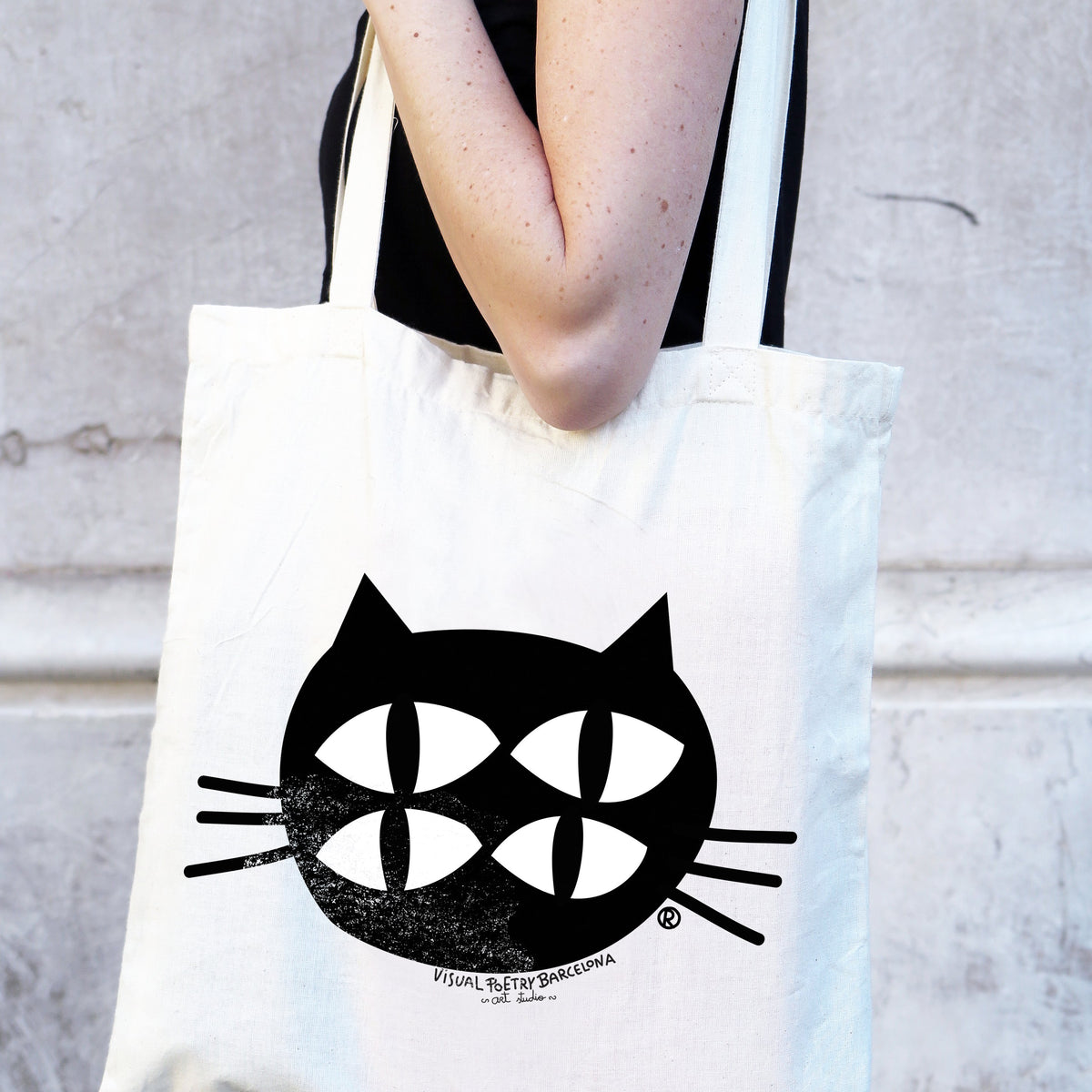 Tote bag tela de diseño upcycling - Hecho en Barcelona - Fieito