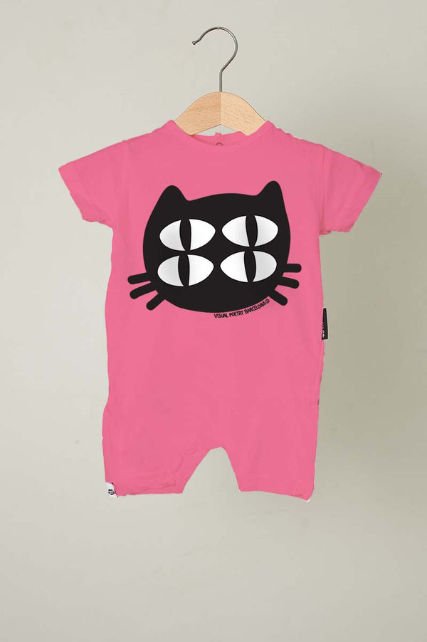 Baby short sleeve pyjama. "Quantum cat"