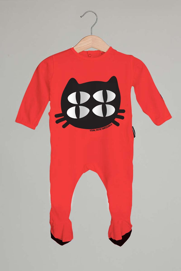 Pijama bebé manga larga. "Gato cuántico"