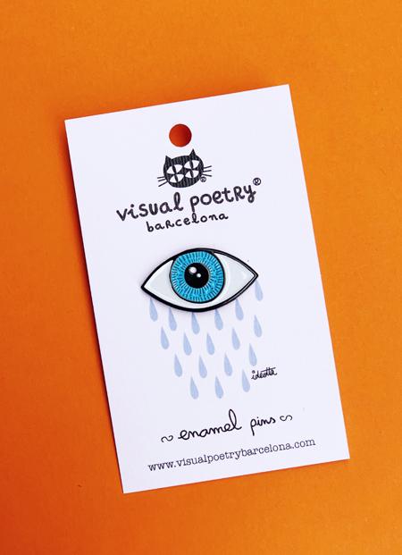 Pin. "Rainy eye" - Visual Poetry Barcelona